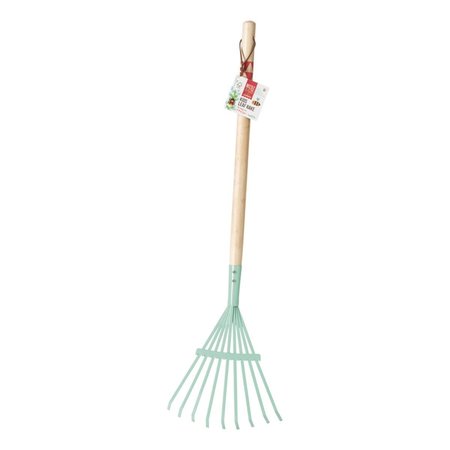 TOYSMITH Toysmith 7019361 28.5 in. Beetle & Bee Steel Leaf Rake Wood Handle 7019361